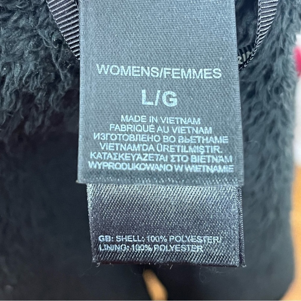 The North Face black Full Zip fuzzy Fleece Jacket Women’s Large. - Picture 7 of 7
